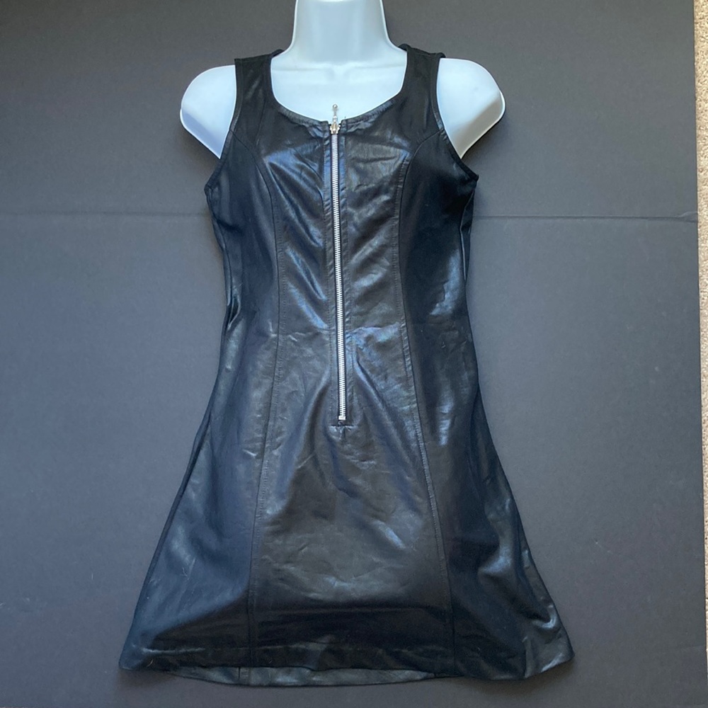 Ladies leather look dress